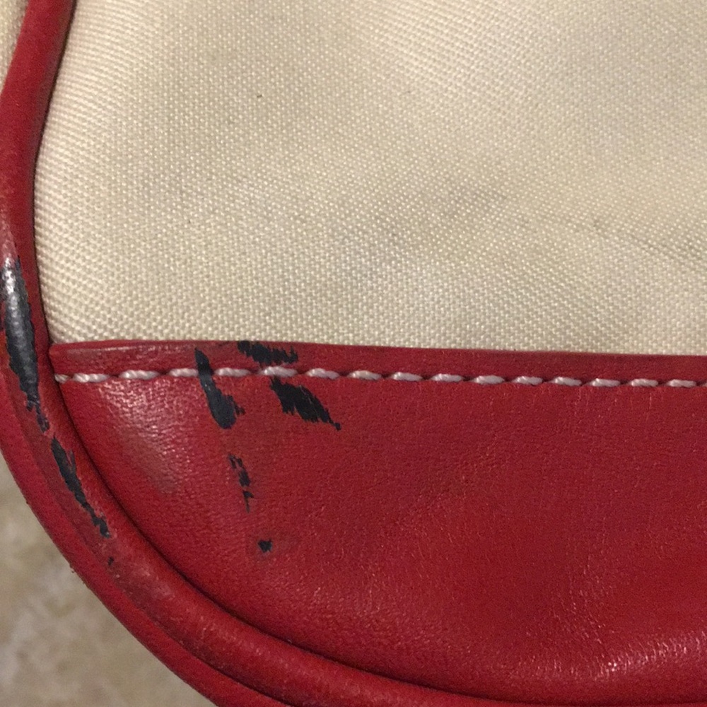 Vintage Coach Bucket Hat Baguette Red Leather Set - Picture 6 of 10